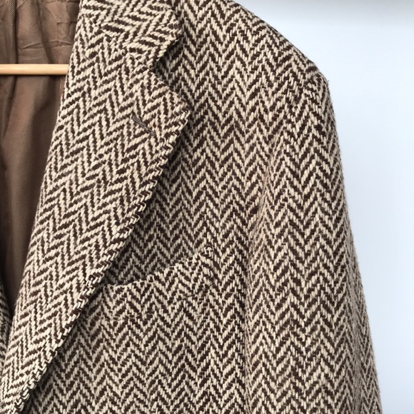 Mind blowing Faconnable cashmere/wool chevron coat - Picture 2 of 12